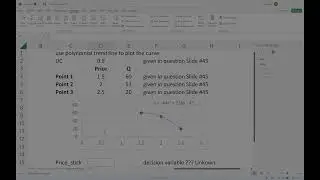 3 Subjective Pricing using polynomial quadratic demand curve   Optimization with Excel