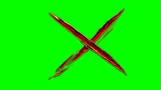 Animated Red X - Green Screen