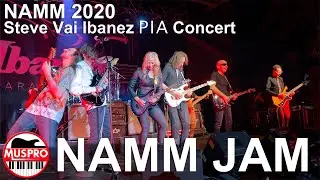 NAMM 2020: Steve Vai Joe Satriani Nita Strauss Paul Gilbert Polyphia - Ibanez PIA Concert Guitar Jam