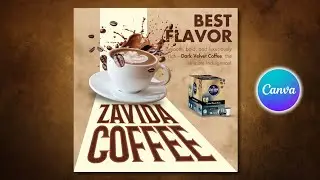 Creative COFFEE AD POSTER Design with Canva