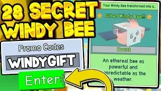 ALL 28 SECRET GIFTED WINDY BEE UPDATE CODES IN BEE SWARM SIMULATOR! *BEST BEE* Roblox