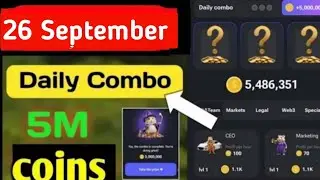 26 September 2024 daily combo Hamster Kombat Today | 26 September daily combo 🔥