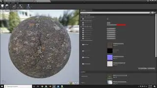 Master Material with Detail normal and Moss Cover for Unreal Engine