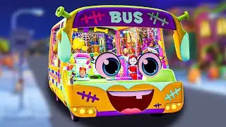 Halloween Wheels on the Bus + More Nursery Rhymes & Kids Songs