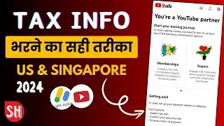 How To Submit US Tax Information In Google Adsense | Singapore Tax Info Adsense | Manage Tax Info