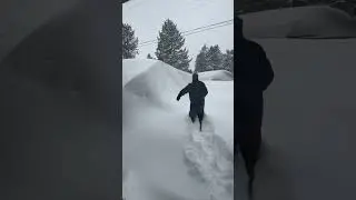 Measuring the Snow in Tahoe #tahoe #snow #weather