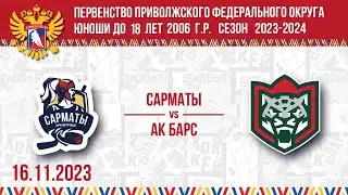 САРМАТЫ vs АК БАРС 2006 16.11.2023.