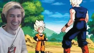 xQc reacts to Dragon Ball Z - Goten goes Super Saiyan for the First Time (with chat)