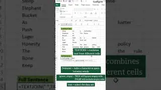 Text join in Excel #msexcel #excel #shorts #whatsappstatus