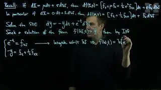 Solving an SDE with Itos Formula