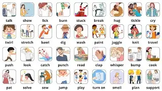 Learn 150 Action Verbs in English Fast and Easy