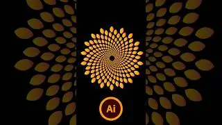 Create mandala Design in simple steps tips and tricks Adobe illustrator #shortvideo #shortsvideo