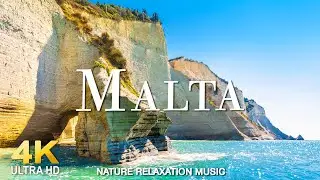 FLYING OVER MALTA (4K UHD) - Relaxing Music Along With Beautiful Nature Videos - 4K Video Ultra HD