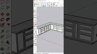 Kitchen Design👩‍🍳- SketchUp #shorts #sketchup #kitchendesign #sketchuptutorial