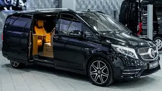 2023 Black Mercedes V-Class - Interior and Exterior in detail