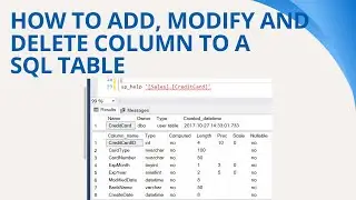 70 How to add modify and delete column to a sql table