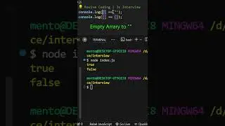 JS Interview Trick: Comparing Empty Arrays Explained! #JavaScript