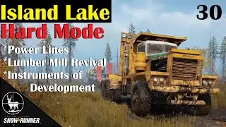 Return To Island Lake ⚠️ SnowRunner Hard Mode ⚠️ Michigan Contracts