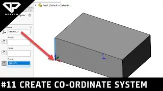 Learning Solidworks #11 : Creating new Coordinate system | 3D Part Design | DP DESIGN