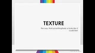 Elements of Art: TEXTURE