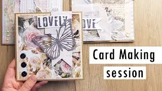 Vintage Collage Cards Tutorial: Card Making Session with InLoveArt Shop Supplies