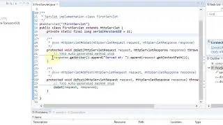 Apache Tomcat - JSP - Servlet -  Eclipse Introduction First Servlet - Video 11