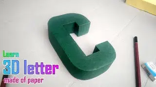 how to make 3d letters from paper, letter C c