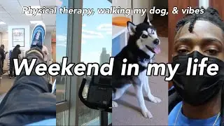 *realistic* weekend in my life VLOG | physical therapy, walking my dog, & vibes