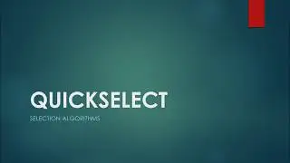 Quickselect  Hoare Algorithm