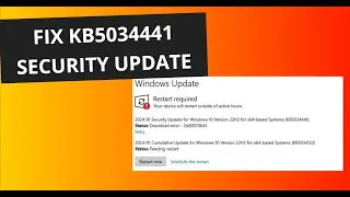 Fix KB5034441 security update windows 10 - Windows 10 KB5034441 Security Update Failed