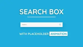 How to Create Search Bar With Placeholder Animation Using HTML and CSS