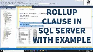 # 06. ROLLUP CLAUSE IN SQL SERVER WITH EXAMPLE