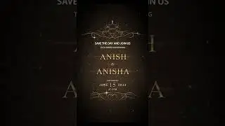 CINEMATIC SAVE THE DATE || WHATSAPP INVITATION CARD || ADOBE AFTER EFFECTS 2022 || APVL INDIA