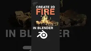 Blender Realistic 2D Fire Tutorial ✔️ #blender3d #quicktip