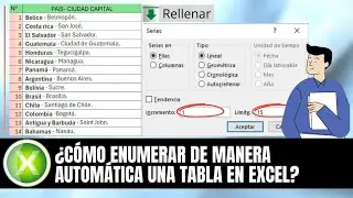 COMO ENUMERAR DE MANERA AUTOMATICA UNA TABLA EN EXCEL.