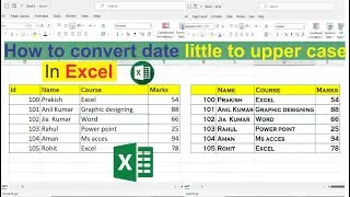 How to Change Small letter to Capital letter in MS Excel (Upper Case/Lower Case)