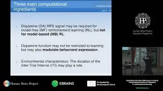 Mehdi Khamassi - Exploiting individual differences to inform computational models of dopamine (...)