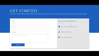 Create Working Contact Form Using HTML, CSS| Contact Form Design
