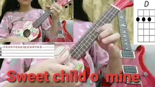 sweet child o mine - ukulele tutorial (easy)