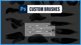 How to make CUSTOM BRUSHES in Photoshop (1 min tutorial)