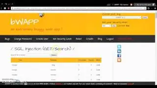 bWAPP Lesson 1  SQL Injection