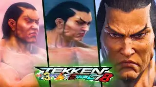 TEKKEN Series - All Feng Endings! GOD FIST!