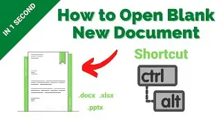 How to Open a New Blank Document in 1 Second [Command] 💻😎 