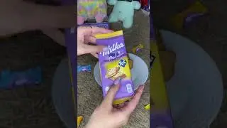 ASMR MILKA🍫💜 Time to eat sweets🍫💜 #tiktok #shorts #milka