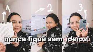 Meus 3 Métodos Pra Ter Ideia Para Gravar Pro YouTube | Nunca Mais Fique Sem Ideias De Vídeo!