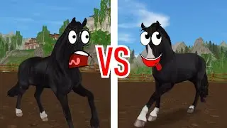 COMPARISON Finnhorse VS Friesian [SIDE BY SIDE] | Star Stable