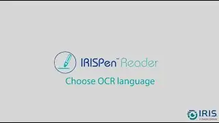 IRISPen Reader 8 - How to change the OCR language