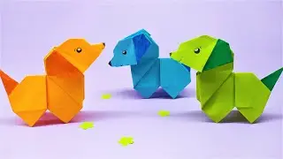 ОРИГАМИ СОБАКА ИЗ БУМАГИ | Origami Paper Dog