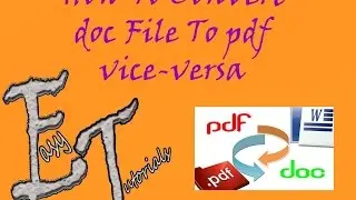 How To Convert doc to pdf or vice versa