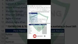 Extract First Middle and last Name in Microsoft Excel #short